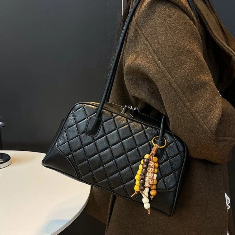 

High-End Minimalist Unique Leisure Women's Messenger Bag Stylish Casual Solid Color Large Capacity Diaper Bag Vintage Fashion