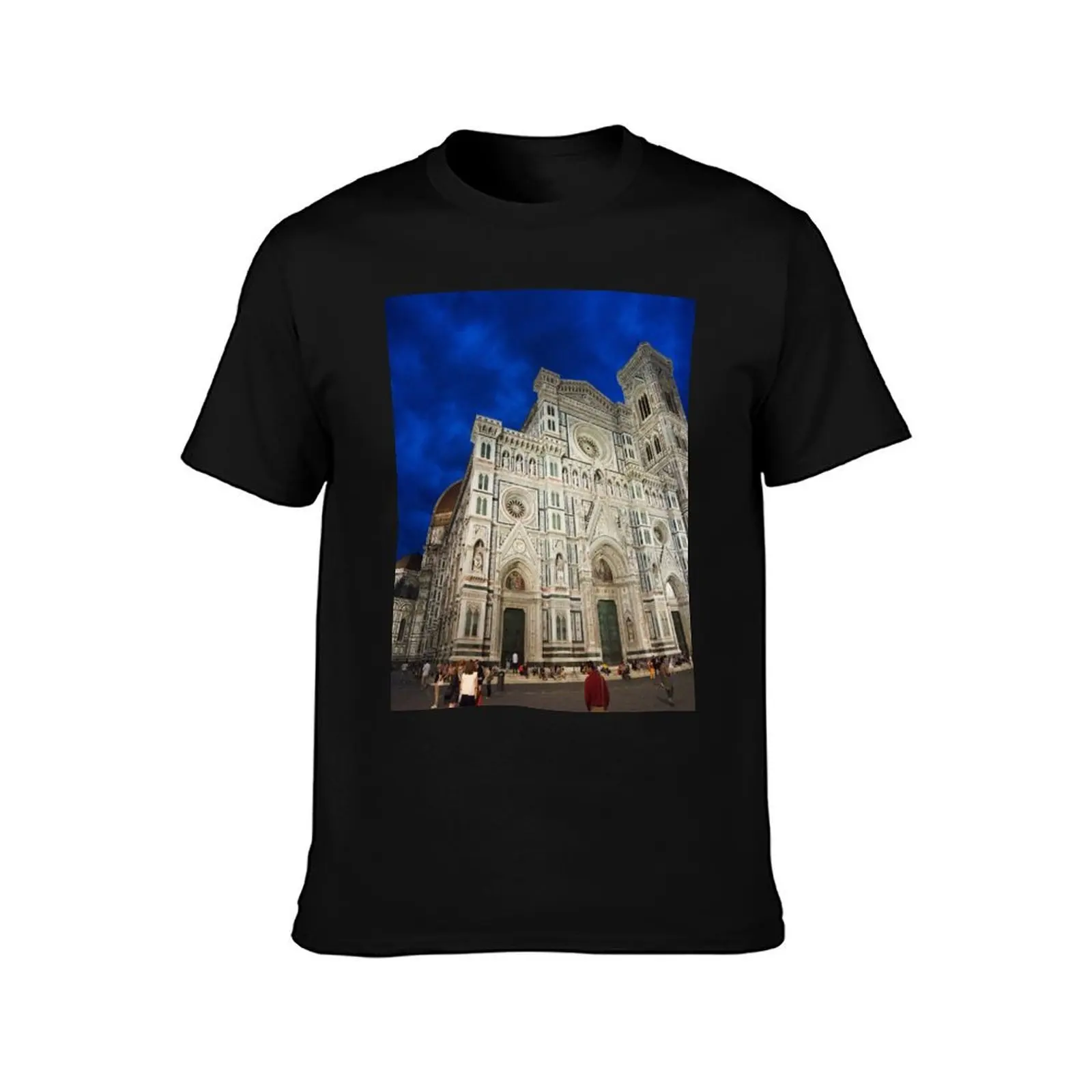 Florence Cathedral T-Shirt Simple Casual Short Sleeve Cotton T-Shirt