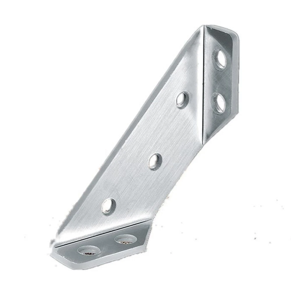 10Set Universal Furniture Corner Connector Stainless Steel Angle Corner Brackets Corner Fastener Triangular Support Furniture