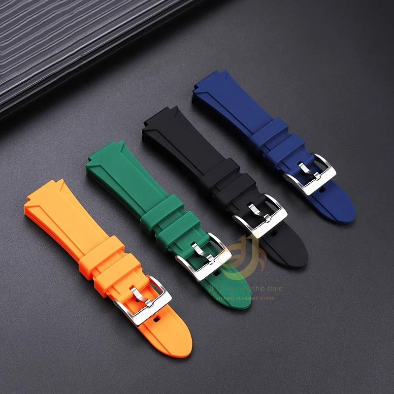 For ORIS7730 7740 Diving Series Sports Waterproof Raised Silicone Rubber Watchband Bracelet Watch Strap 24*11mm 24x12mm 24*12mm