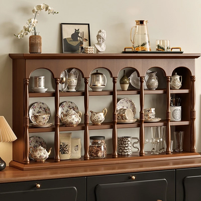Vintage Storage Holders  Wooden Coffee Cup Cosmetics Rack Living Room Cloakroom Storage Racks Minimalist Perfume Display Stand