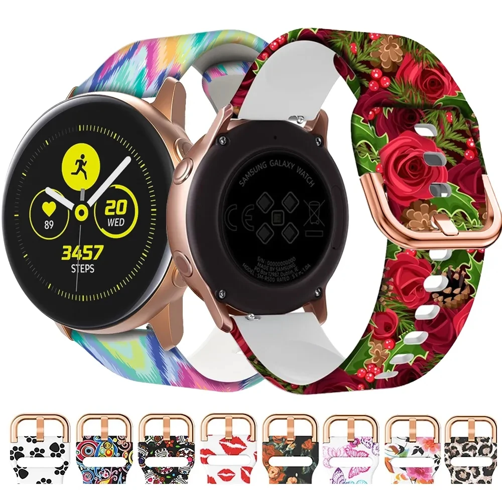20mm Armband für Samsung Galaxy Active 2 Silikon armband für Galaxy Watch 6/4 40mm 44mm 5 pro 45mm 6 classic 43mm 47mm