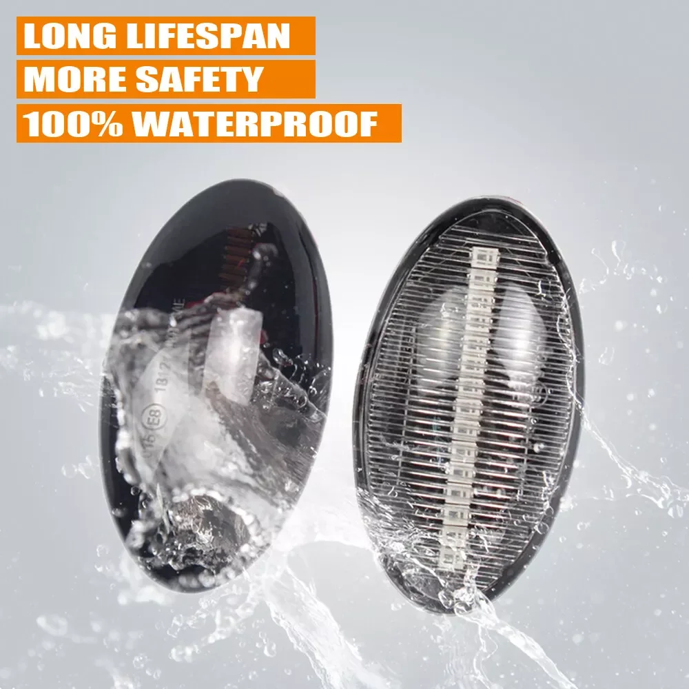 

Led Side Indicator Repeater Light Clear For Mini Cooper S Jcw R50 R53 R52 Mki Durable Car LED Dynamic Turning Side Light