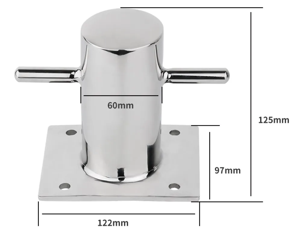 D60mm Heavy Casting Single Mooring Bitt 316 Stainless Steel Single Mooring Bitt Bollard Technology Marine Hardware Accessories