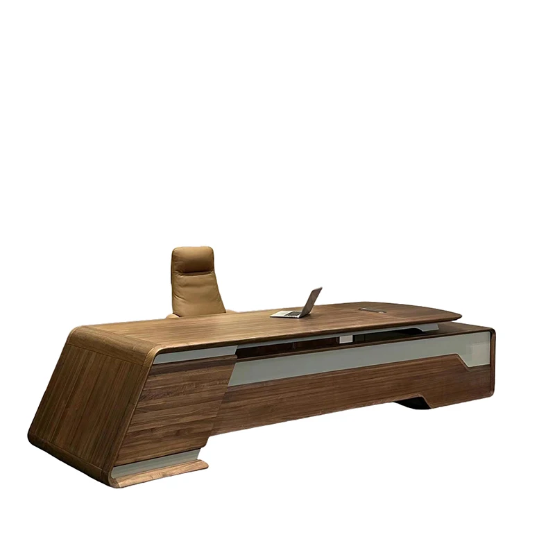 xx-Brown Leg Support Executive Desk Storage Strong Large Luxury Cheap Office Desks Drawers Modern Escrivaninha Office Furniture*