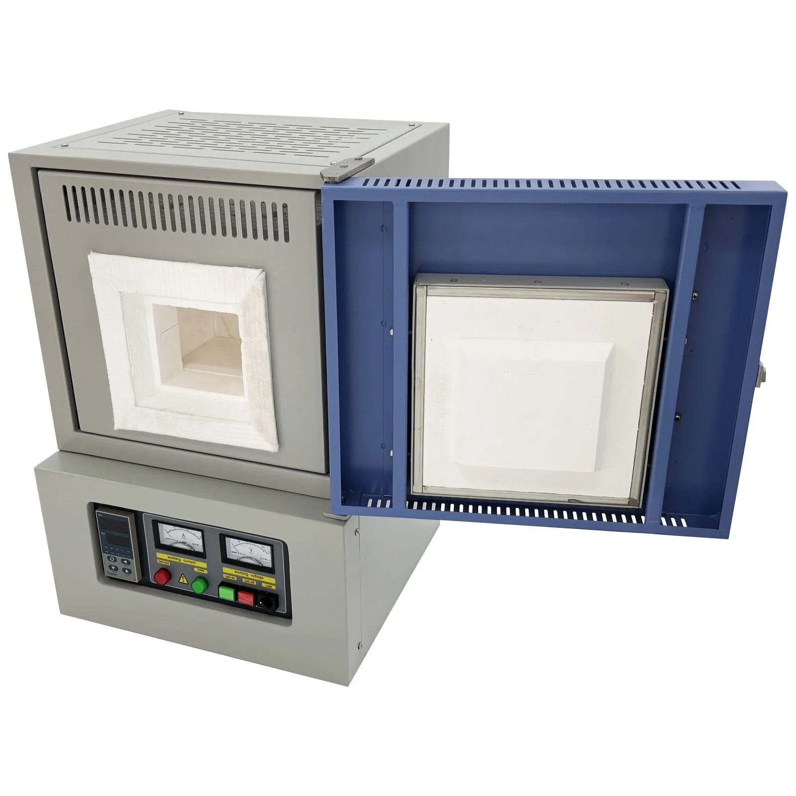 فرن كمامة ذكي للمختبر 110 فولت 2 كيلو وات 1700 ℃ معدات التسخين القابلة للبرمجة Si-Mo #4