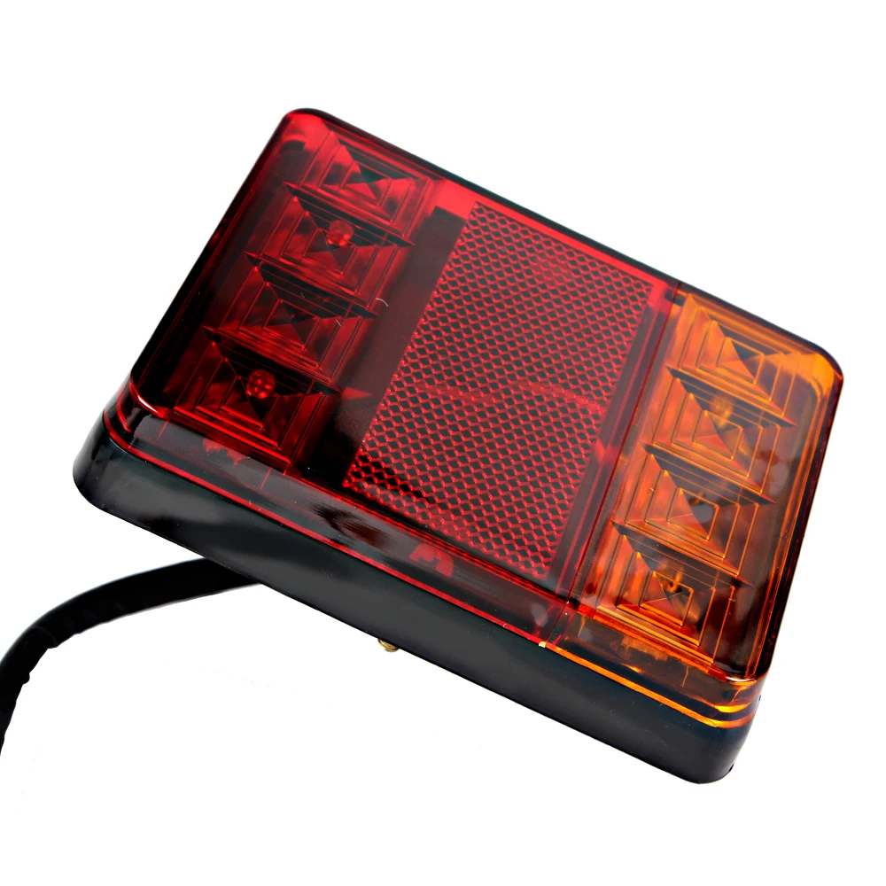 Car Styling Rear Parts for Trailer Truck Boat DC 12V Warning Lights 8 LED Car Tail Light 2pcs/set Rear Lamps Tailights