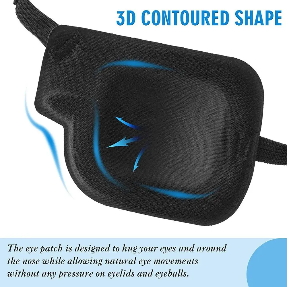 Portable 3D Single Eye Patch Soft Adjustable Strabismus Eye Patches Colorful Breathable Amblyopia Eye Patches Strabismus Eyes