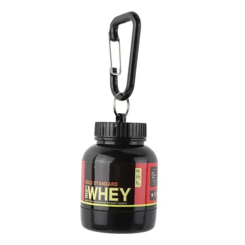 Portable Protein Powder Bottle With Whey Keychain Health Funnel Medicine Box Small Water Cup Outdoor Camping Container