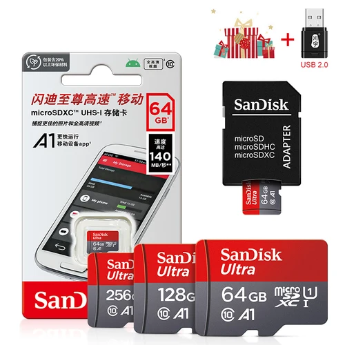 Imagen 2 del producto Ultra Micro tf SD 128GB 32GB 64GB 256GB Micro SDCard SD/TF tarjeta Flash tarjeta de memoria 32 64 128 gb miniSD para lector de tarjetas USB2.0