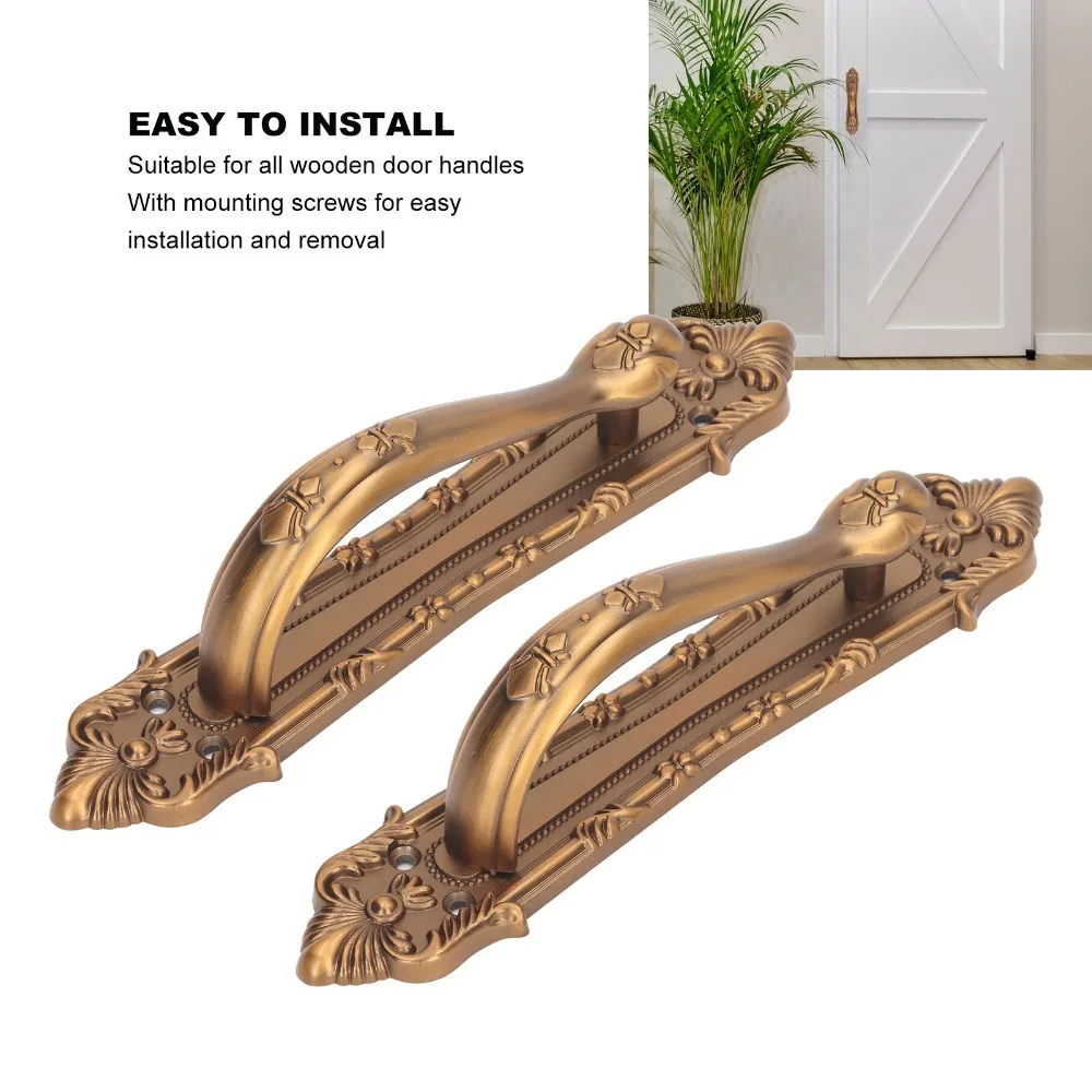2pcs Retro Aluminum Alloy Barn Door Pulls 160mm Hole Distance Durable Sliding Barn Door Handles Cabinet Handles Sliding Doors
