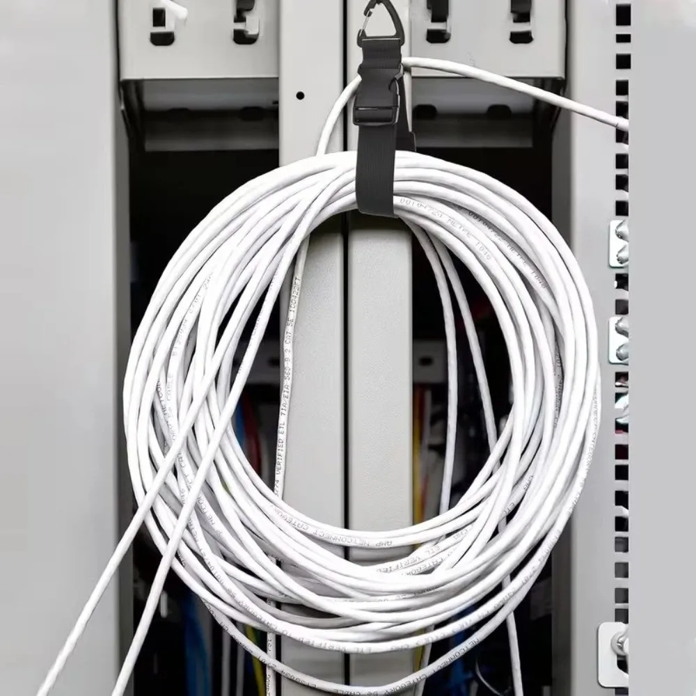 45cm Extension Cord Organizer Adjustable 3-Axis Buckle Cable Management Storage Strap Nylon Heavy-Duty Wire Manager Workshop