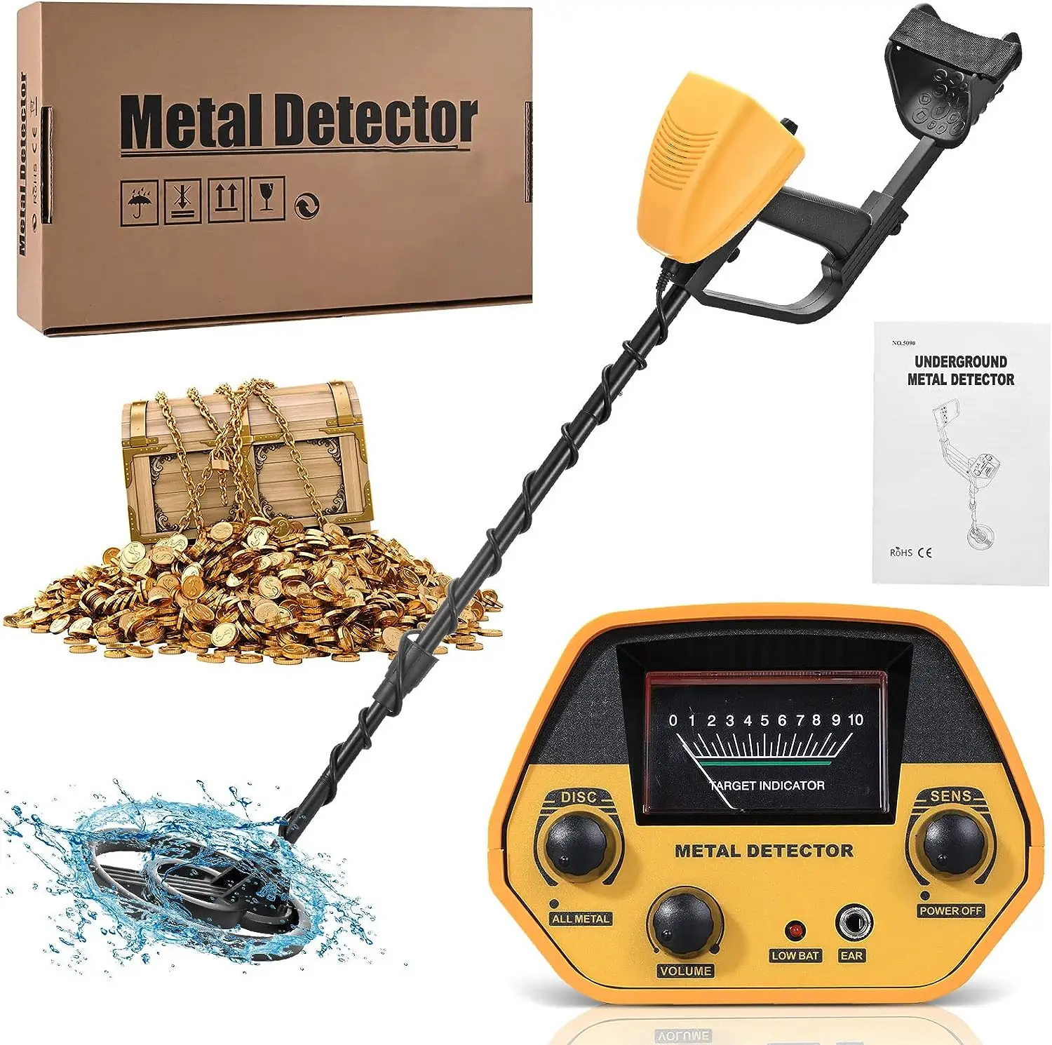 Underground Metal Detector MD-4080 MD-4030 GTX-5030 MD-5090 Gold Treasure Hunter Tracker Seeker Optional