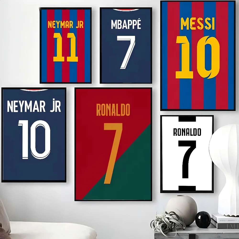 1 قطعة أسطورة كرة القدم الشهيرة المشارك ذاتية اللصق الفن مقاوم للماء ورقة ملصق مقهى بار غرفة جدار ديكور