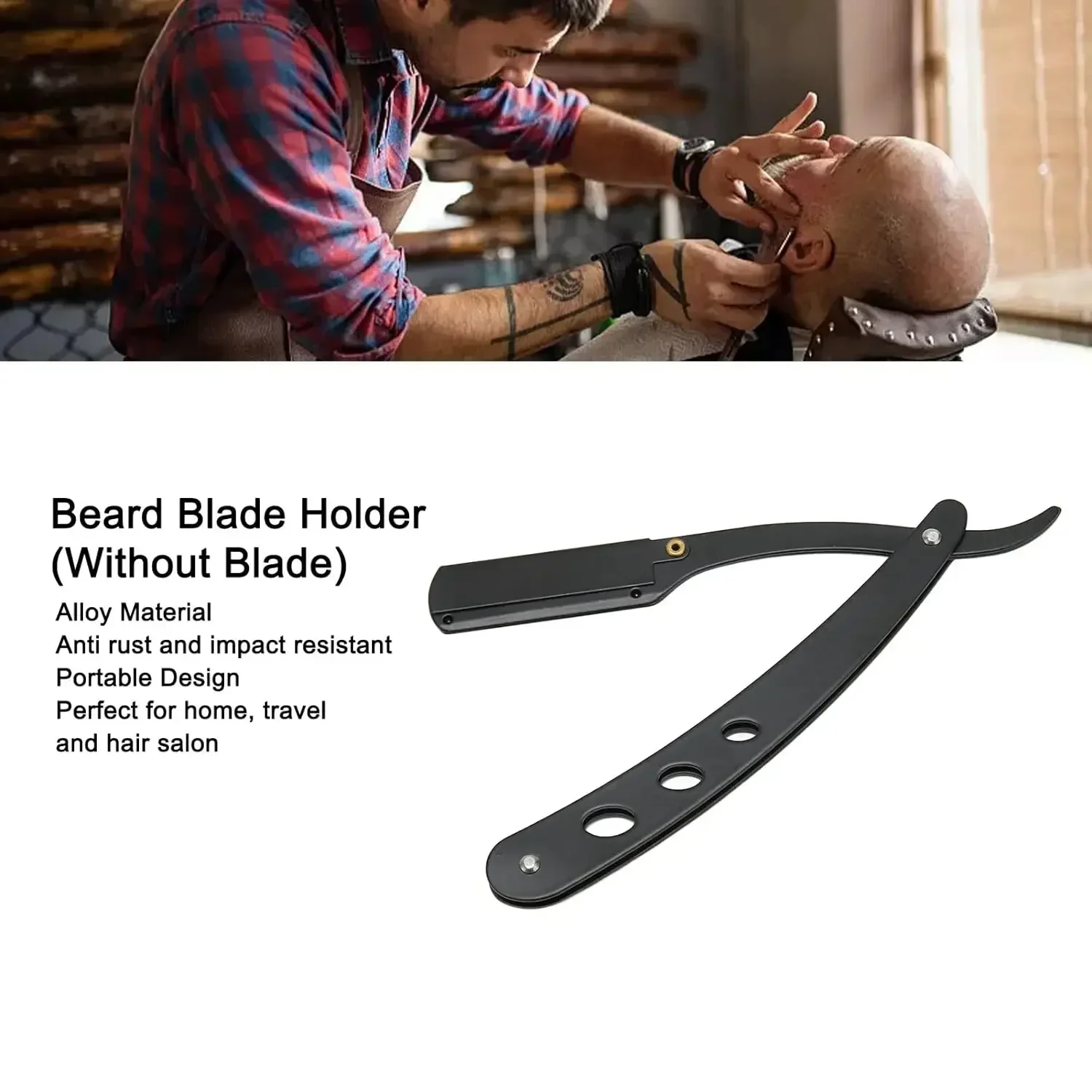 Razorman Manual Razor Folding Razor Old-Fashioned Razor Eyebrow Razor Barber Hair Holder Safety Razor