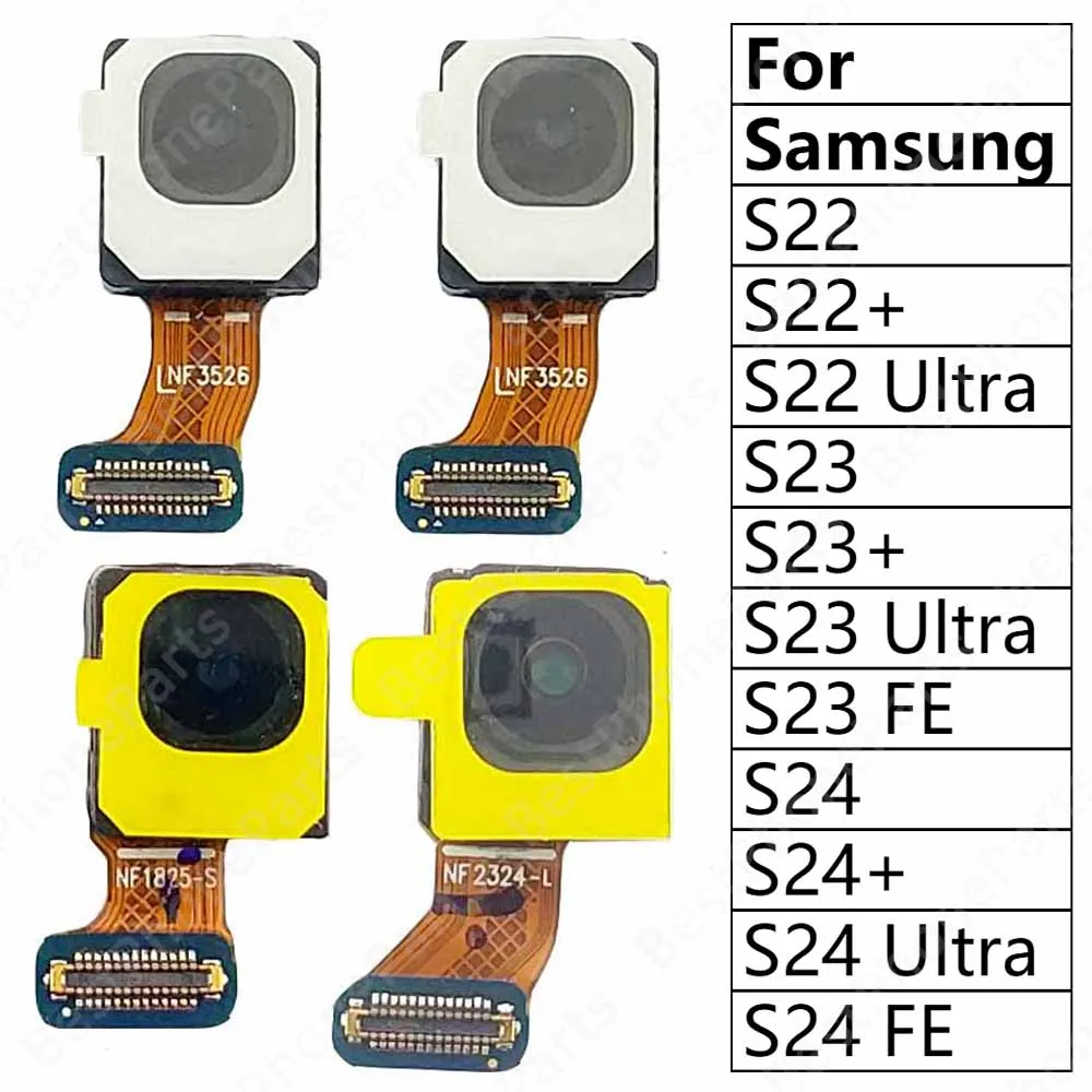 Selfie Camera For Samsung Galaxy S24 Ultra S24+ S22 Plus S22+ S23 FE S23+ 5G Frontal Facing Front Camera Module Flex Spare Parts