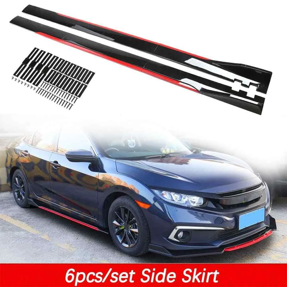 

For Toyota Corolla 2020-2021 SE XSE LE XLE Glossy Side Skirts Rocker Panel -6PCS United States