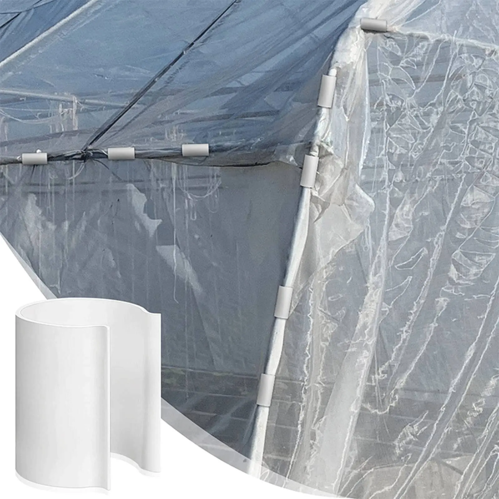 

32 Pieces 1 Inch Greenhouse Clip Strong and Flexible Greenhouse Film Clip PVC Pipe Clamp Multi-Use Garden Hardware Secure Hold