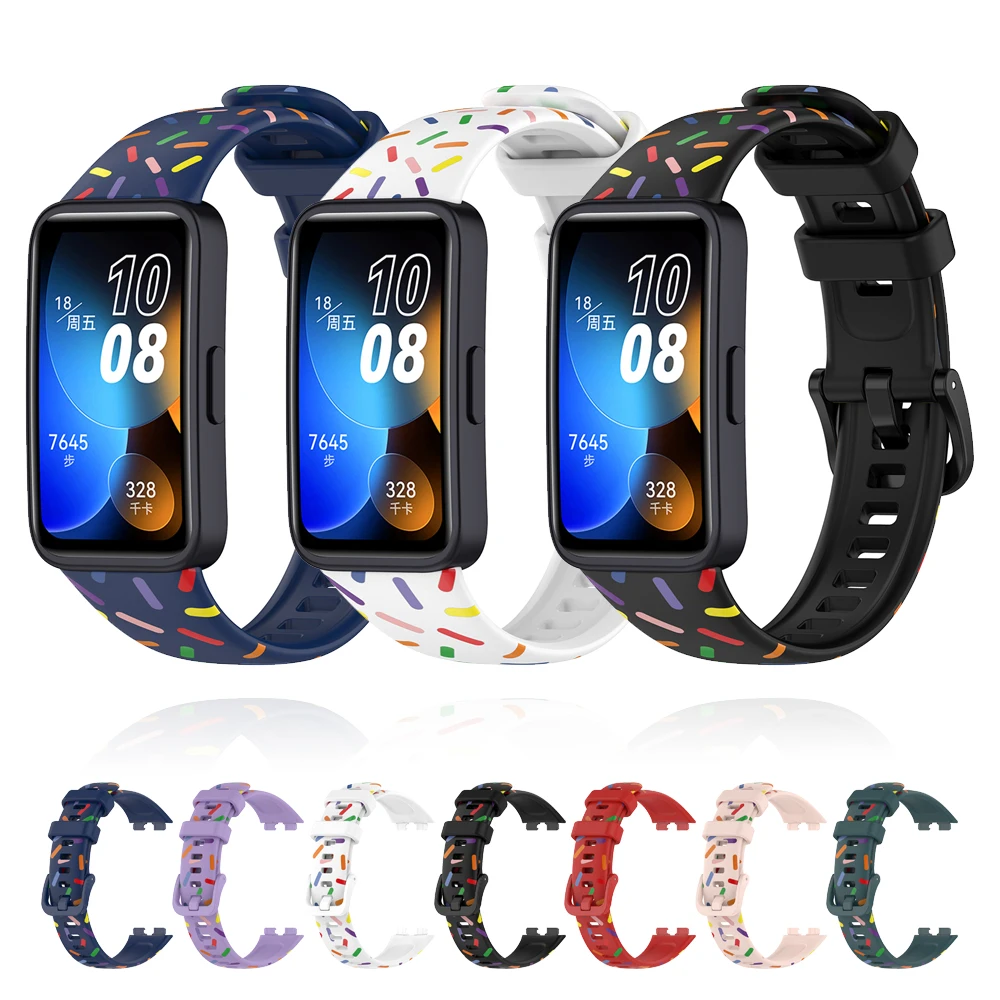 Silikon armband für Huawei Band 8 Armband Smartwatch Armband für Huawei Band8 Armbänder Armband Armband Sport Ersatz