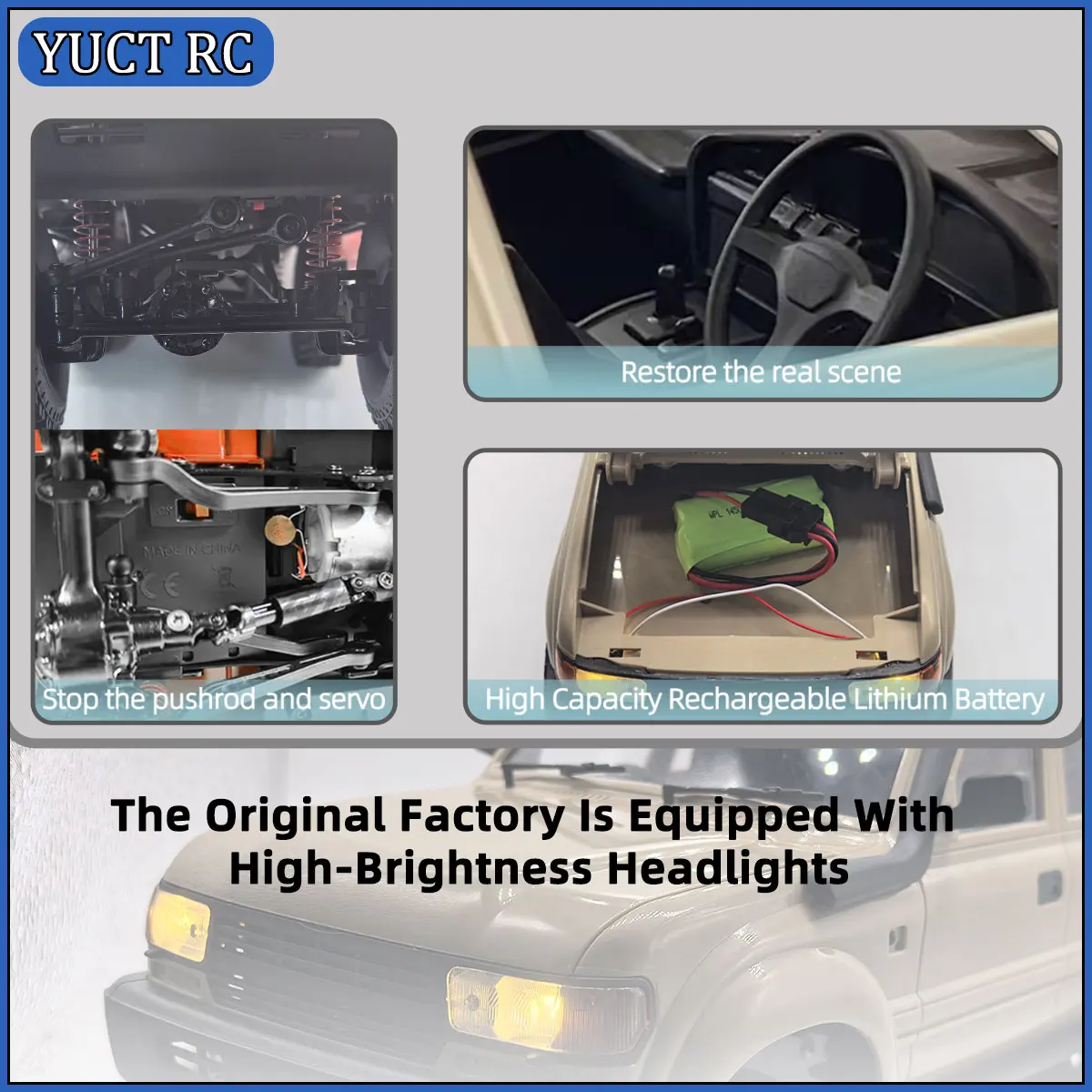 WPL C54-1 1/16 RC voiture LC80 Simulation télécommande voiture 2.4G 4WD tout-terrain chenille contrôlable lumière LED véhicule jouet électrique