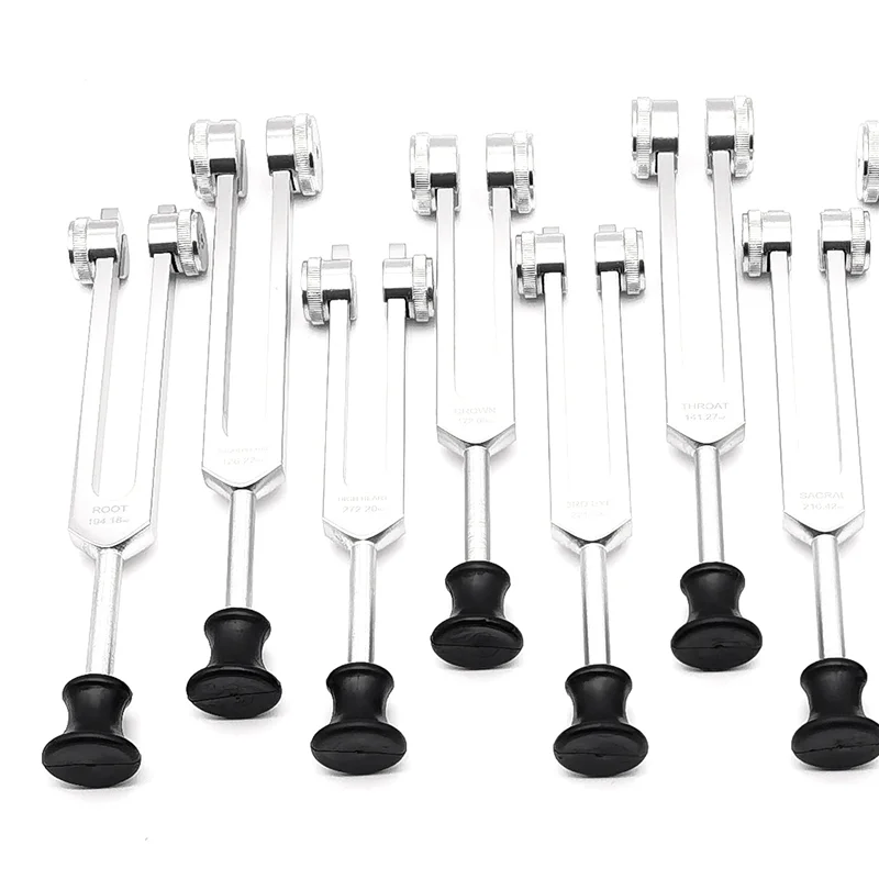 Set diapason A22I per guarigione, terapia del suono (126,22 Hz,136,1 Hz,141,27 Hz,172,06 Hz,194,18 Hz,210,42 Hz,221,23 Hz) Argento