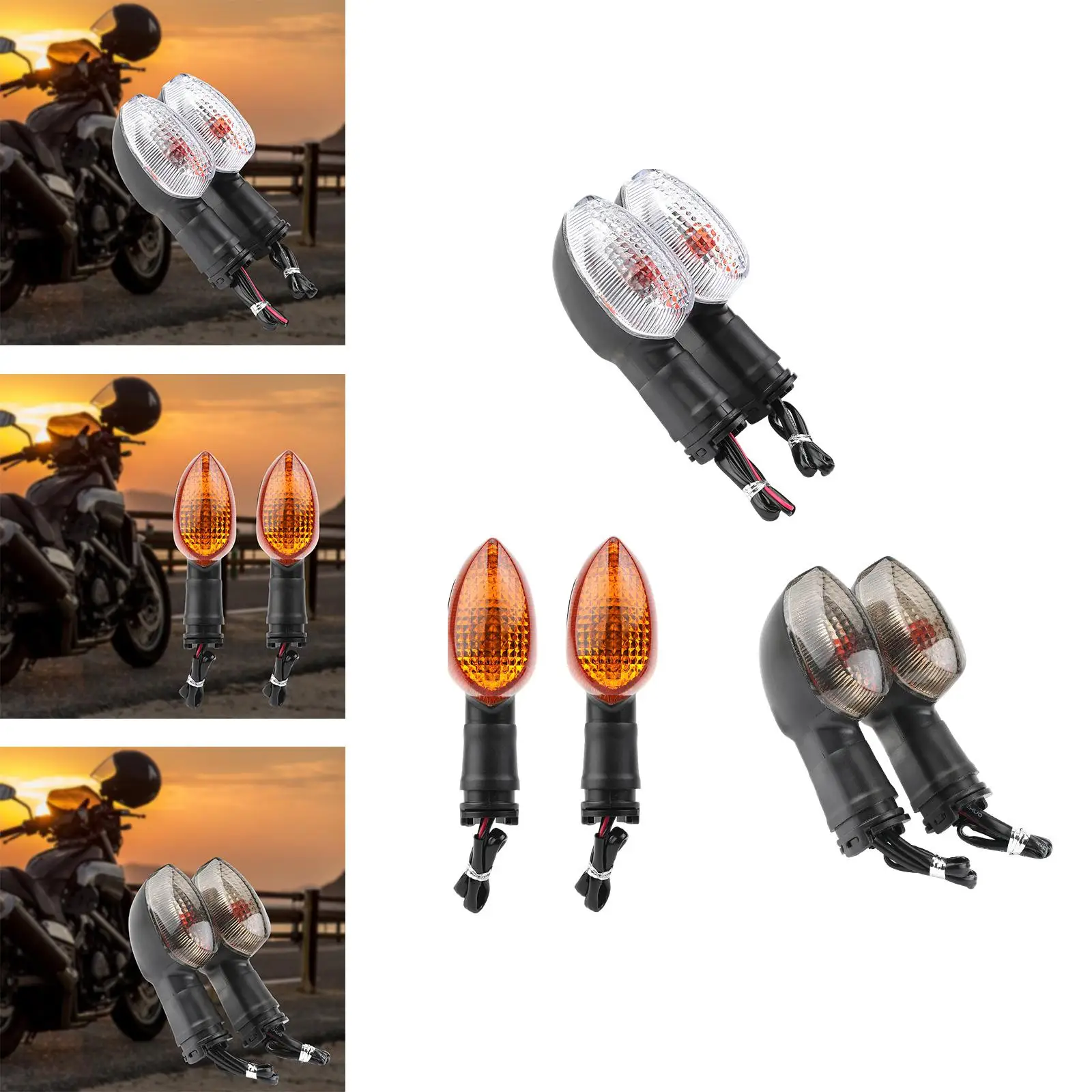 2x Turn Signal Light Indicator Easy to Install Premium Spare Parts 12V Replaces for Yamaha R1 R6 XJ6 MT07 09 FZ1 FZ6 FZ8