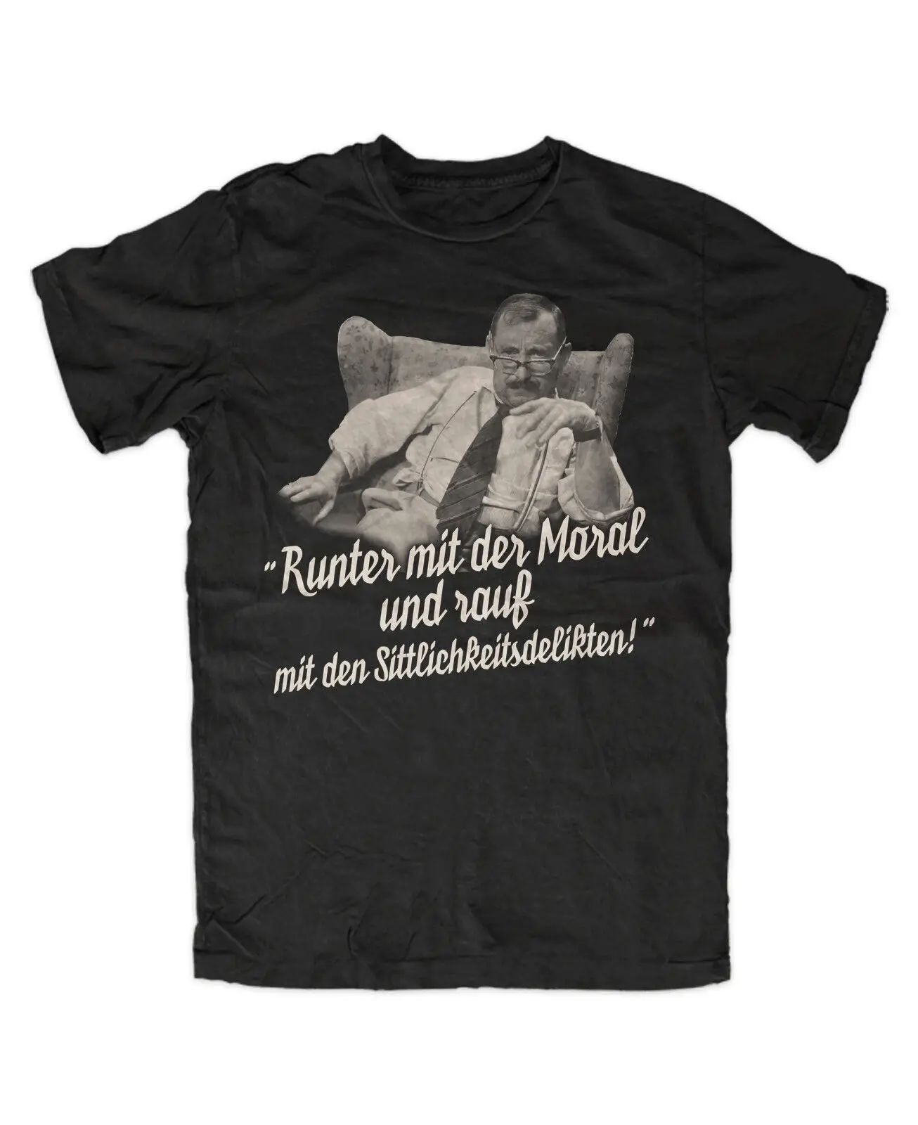 MORAL! Disgusting Alfred T-Shirt TV cult series saying quote humor fun punch