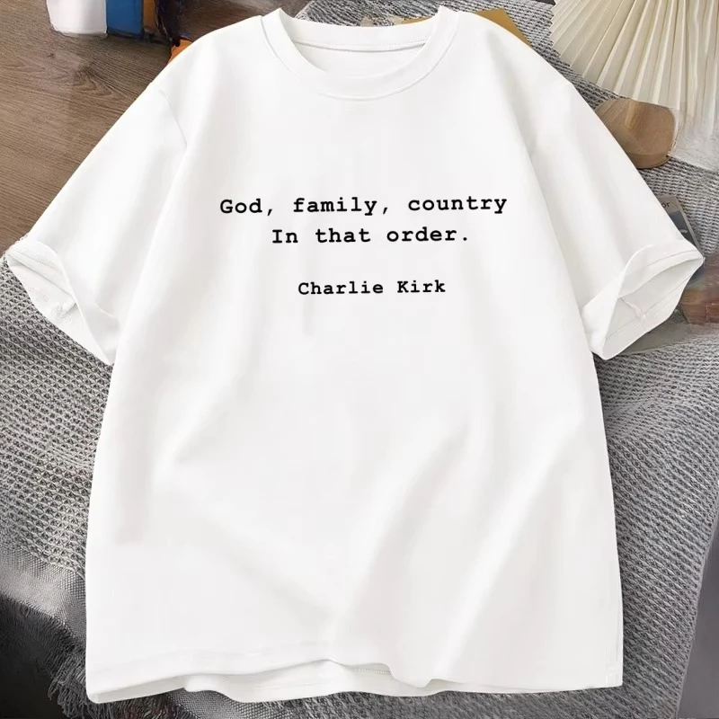 Charlie Kirk Activist T-Shirt Faith Freedom Justice Tee Men Women Casual Short Sleeve Harajuku Tshirt High Quality Tees Y2k Tops