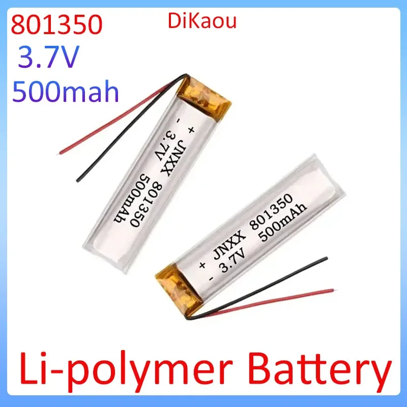 1-20pcs 3.7V 500mAh 801350 Rechargeable Polymer Lithium Batte for MP3GPS Beauty Instrument Electric Toothbrush Bluetooth Headset