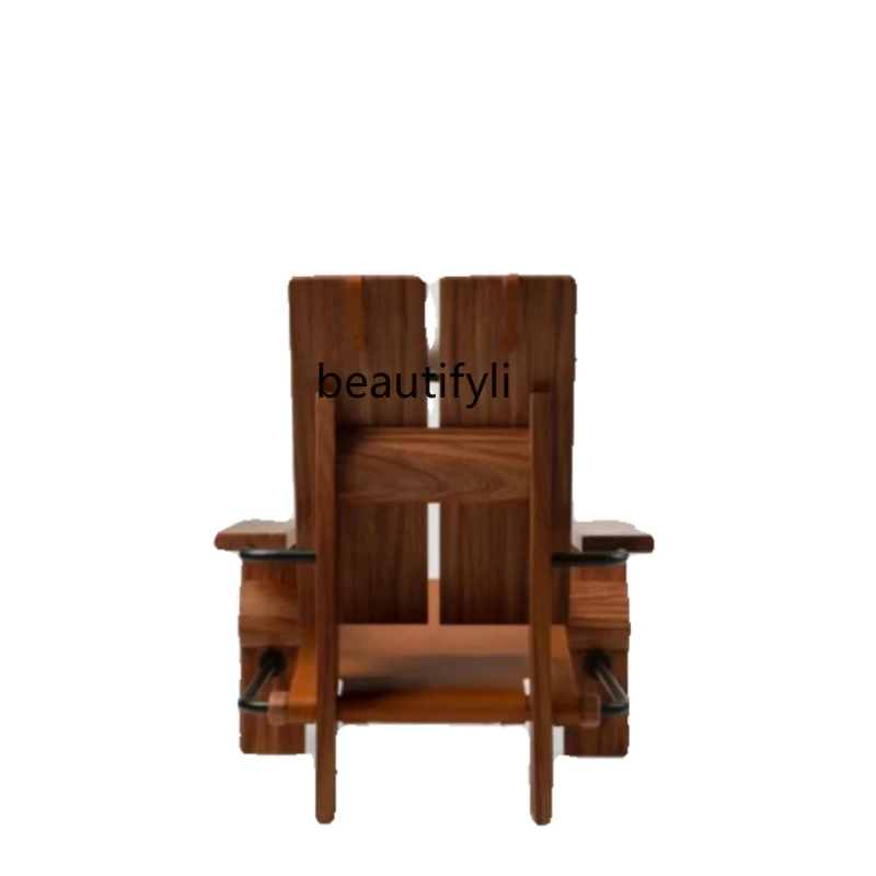 Mailiufeng Solid Wood Sofa Designer Art Creative Living Room Middle Ancient Chair B & B Club Backrest Leisure Furniture