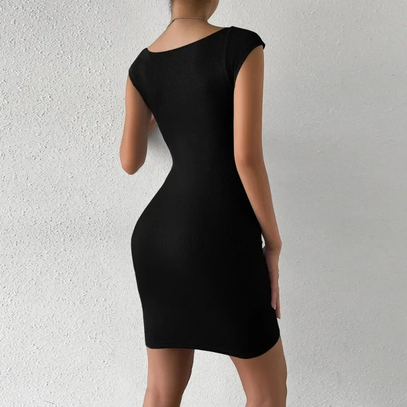 

Sweetheart Neck Bodycon Dress Party Wear Solid Sleeveless Dress French Women's Elegant Clothing Sexy Mini Evening Dresses 원피스