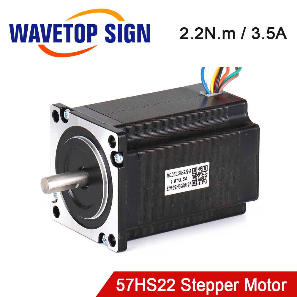 WaveTopSign Leadshine Nema 23 Stepper Motor 57HS22-A 2.2N.m 4A for Co2 Laser Cutting and Engraving Machine