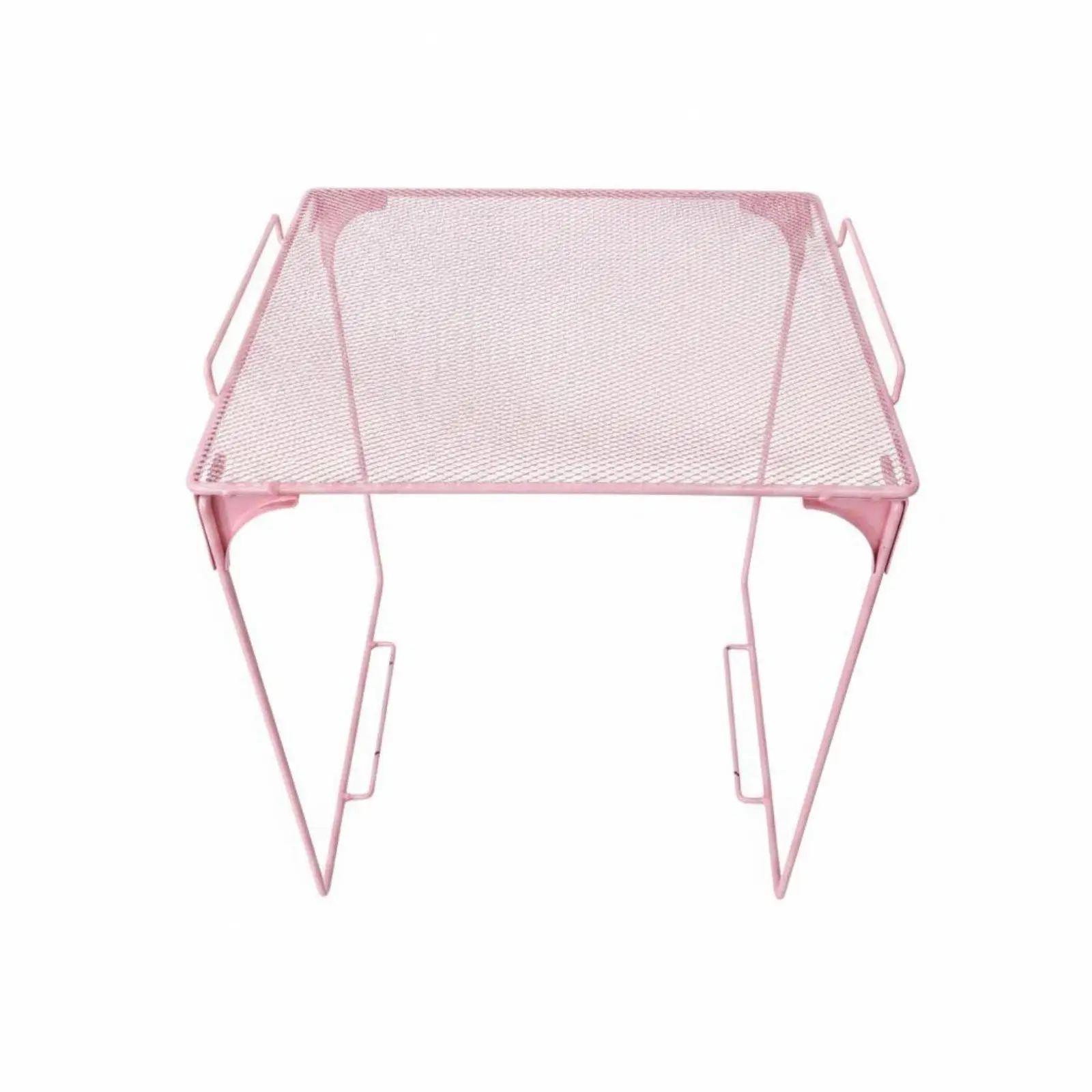 Foldable Mesh Rack Sturdy Stackable Storage Rack Heavy Duty for Stall, Retail