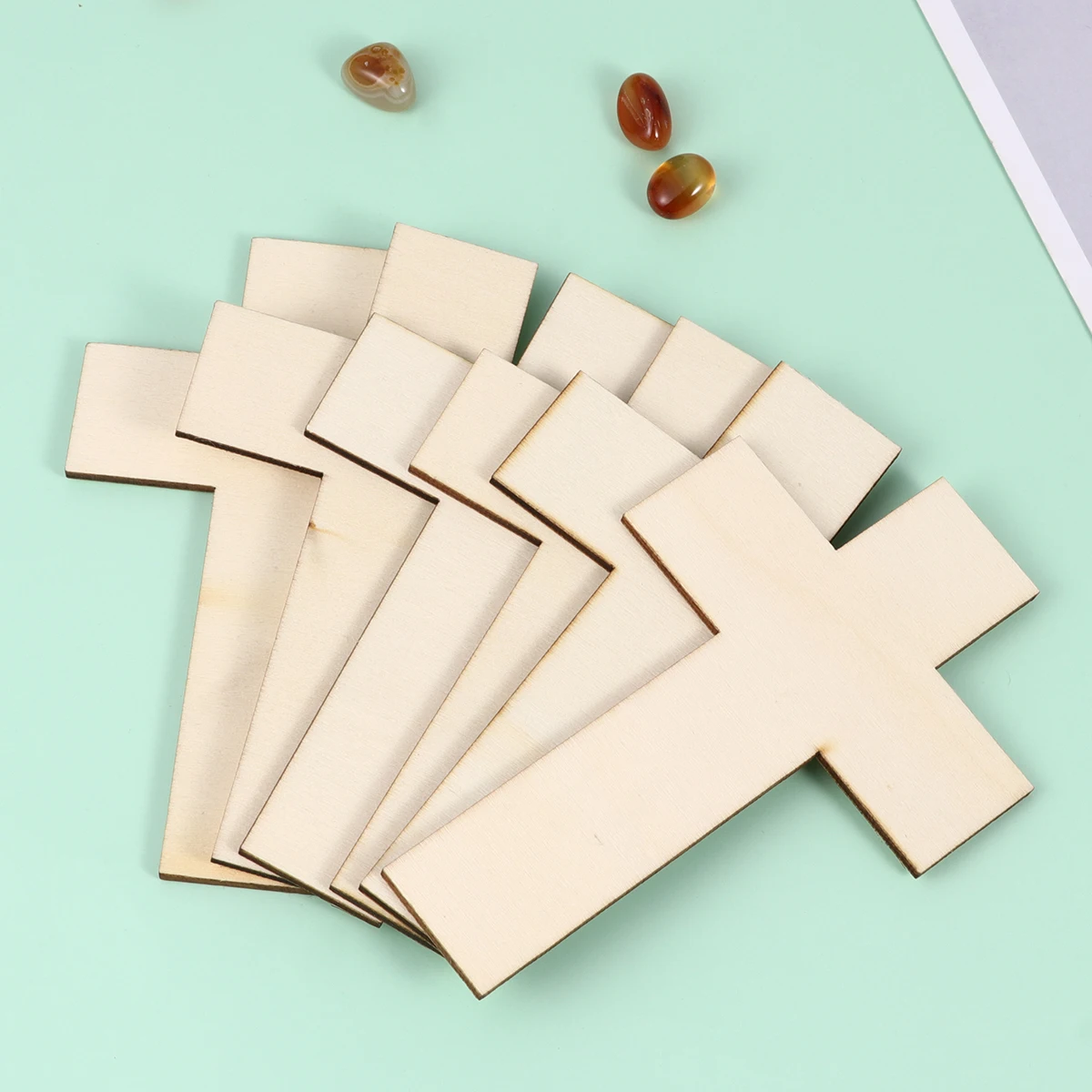 

36 Pcs Shape Wooden Wooden Pieces For Crafts Chips Smooth Surface DIY Crafts Kids Gifts Holiday Decorations Sewing Accessories