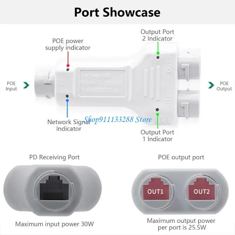 G88D Reliable Data Distribution,IP68 Waterproof RJ45 Coupler Splitters POE Splitters Female to Female Ethernets Coupler