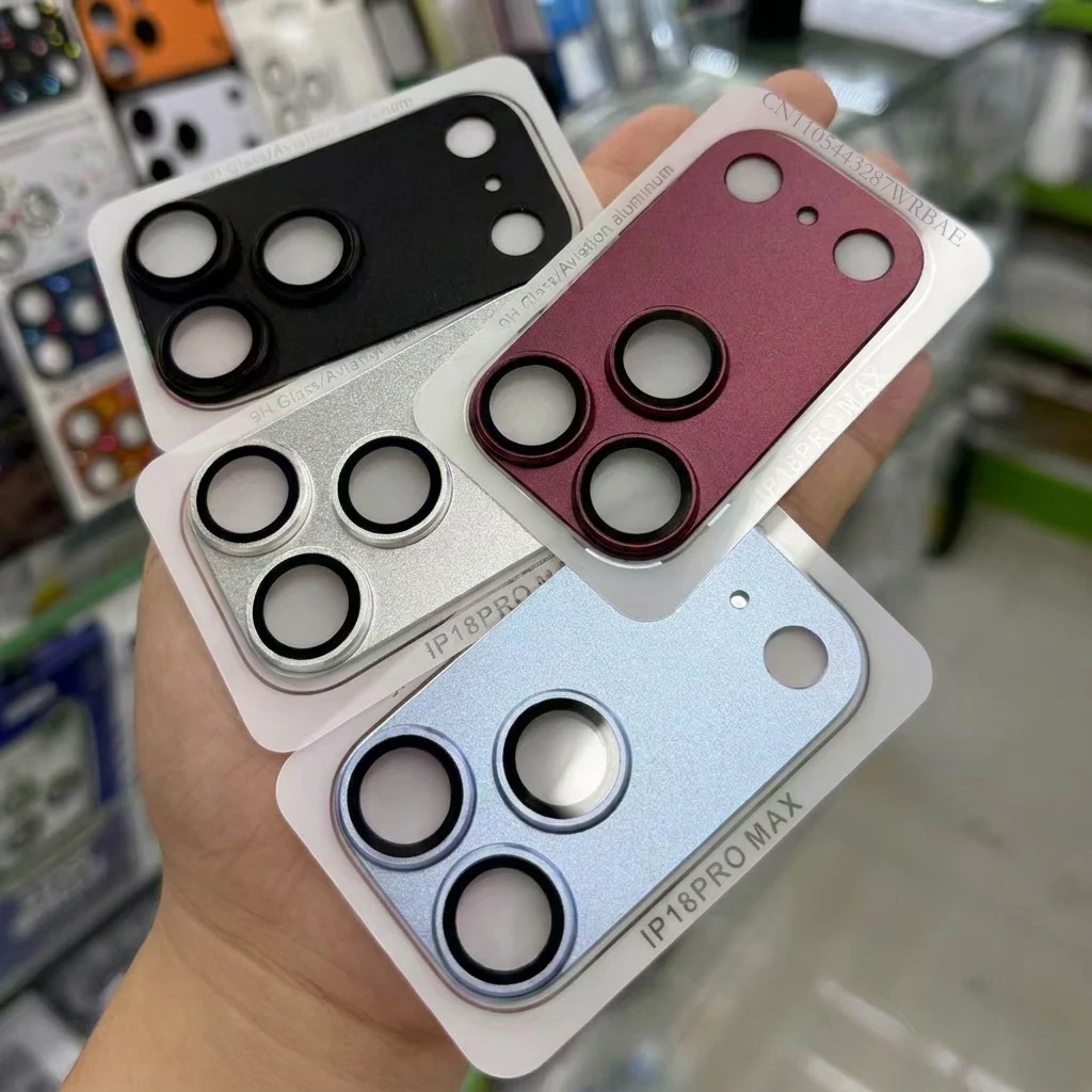 Матовый защитный чехол для камеры iPhone 18 Pro Max/18 Pro, цельная конструкция из металла и стекла, темно-вишнево-синий