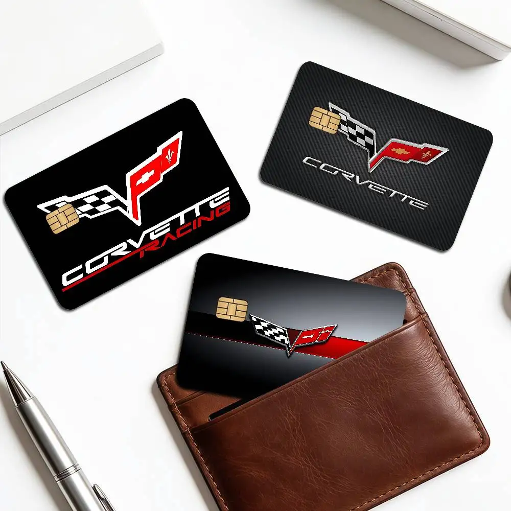 1pc C-Corvettes Anmie Sticker Film Skin Cover for Credit Card Debit Bank Card Front