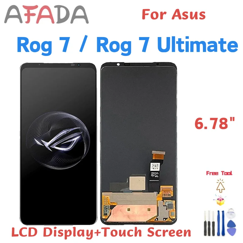 

6.78 inch AMOLED For Asus ROG Phone 7 LCD Display Screen Touch Panel Digitizer Assembly For Asus ROG 7 Ultimate LCD Replacement