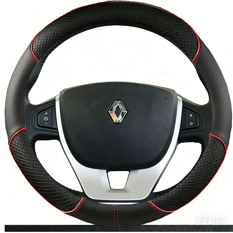 For Renault Scenic 3 Leather Steering Wrap Car Steering Wheel Cover Laguna 3 Coupe Laguna 3 Auto Artificial