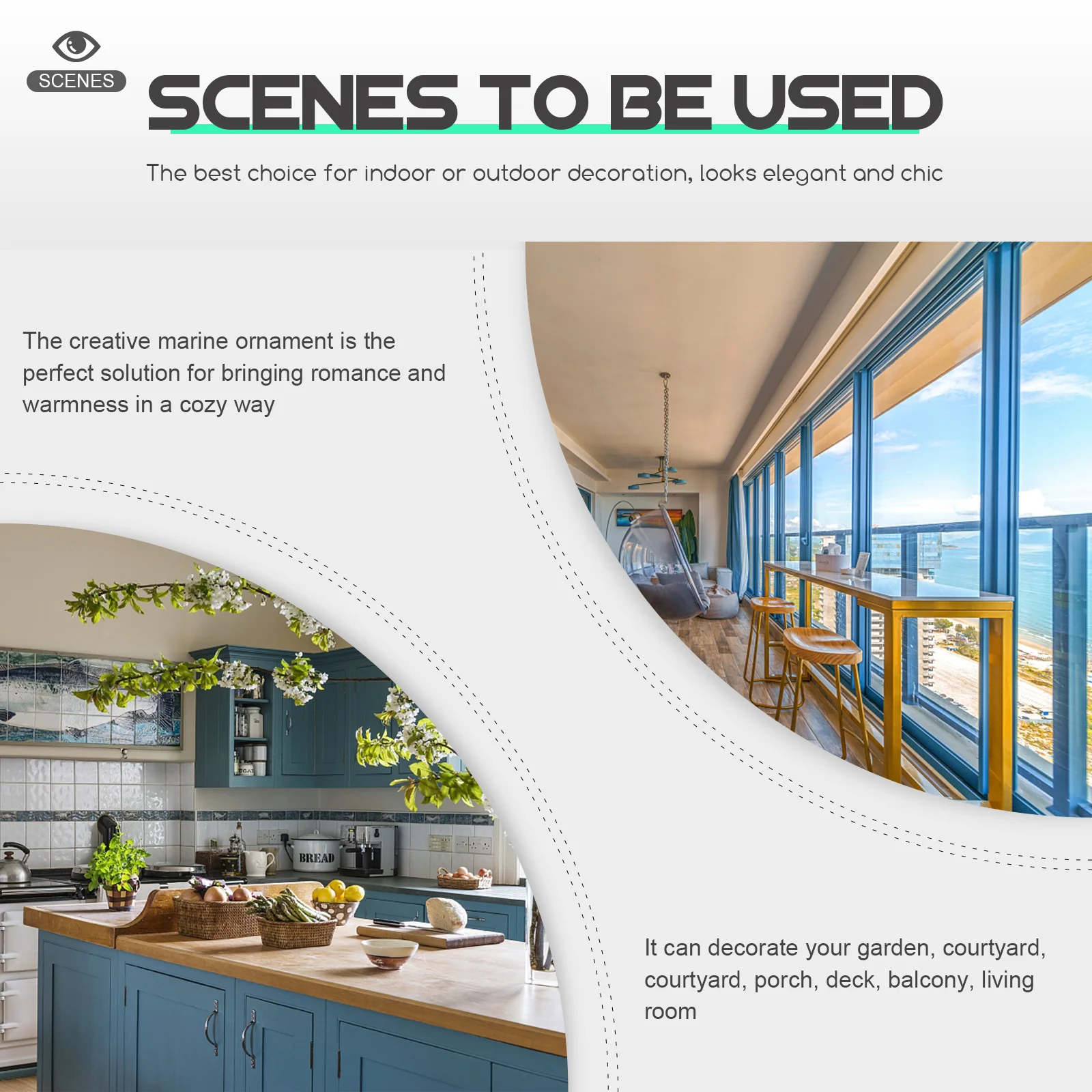 

36Pcs Ocean Decorative Wall Hanging Marine Style Wooden Craft for Home Garden Office Indoor Outdoor Decoration Coastal Wall Art