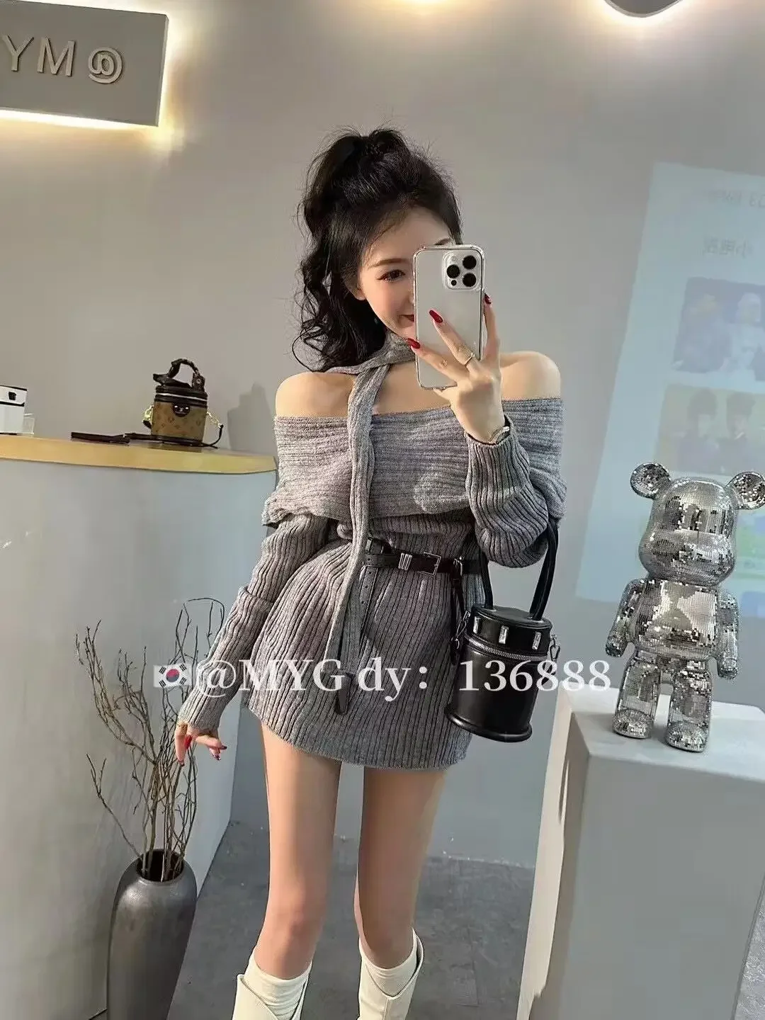 Sweaters Jumpers Pullovers Woman Teen Contrasting Business Look Concert Festival Daily Alternative Rock Band Punk Grunge Y2K Fit view 6