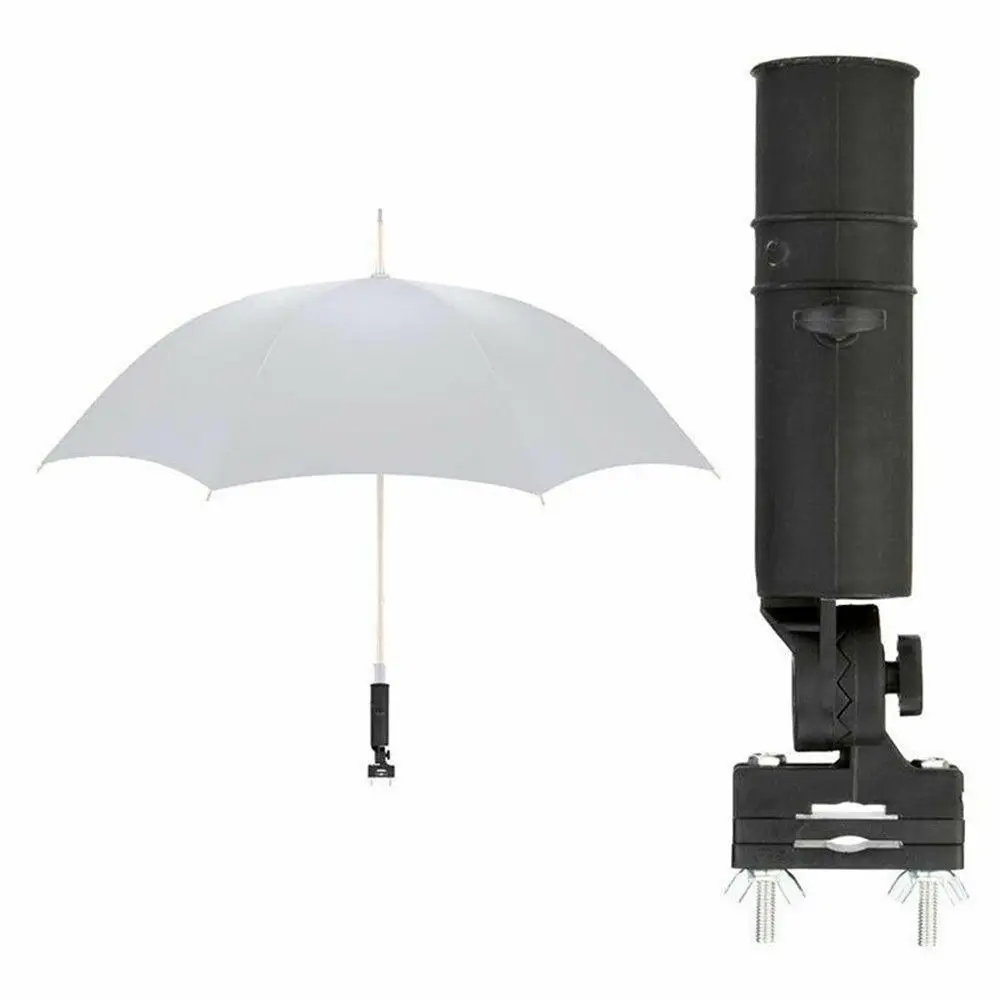 Universal Golf Club Trolley Cart Adjustable Pushchair Umbrella Holder Part Black Umbrella Stand