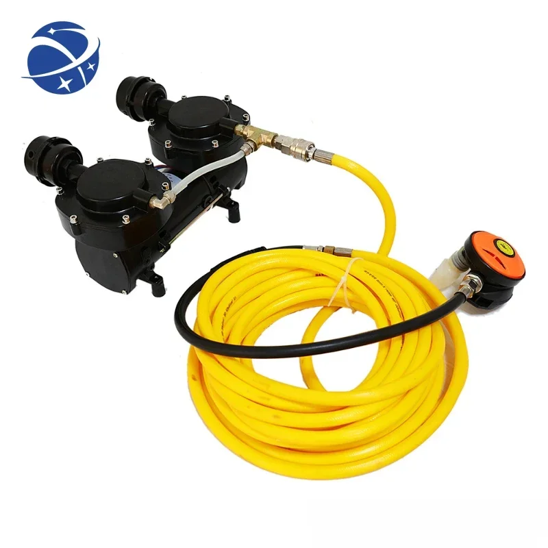 YYHC Diving Air Supply Breathing Air compressor Long Tube Portable Oil-Free Silent Compressor Mini Head Scuba Diving Pump SCu70