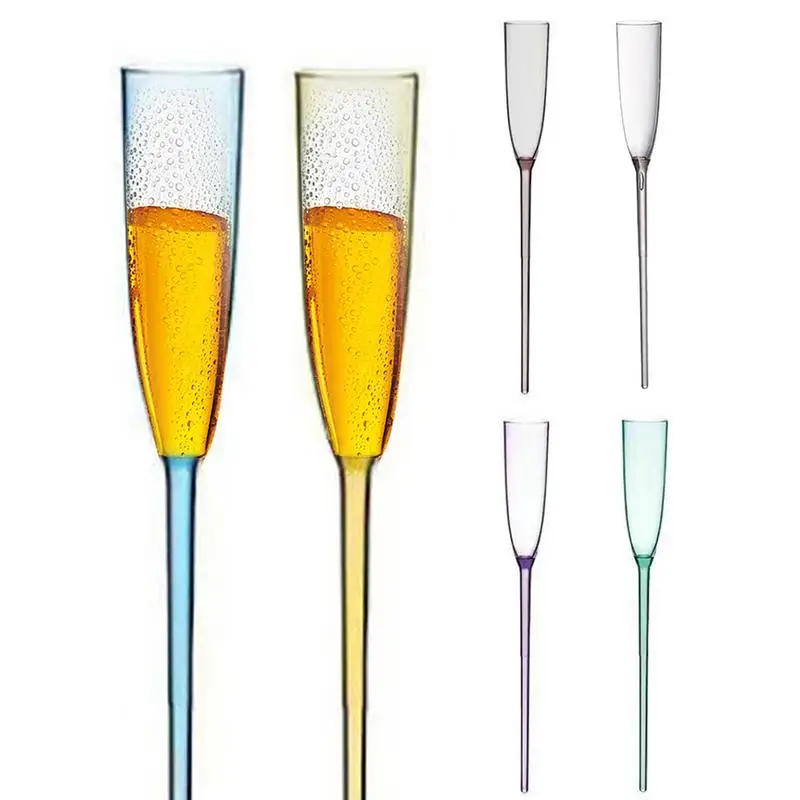 Verres à Champagne Flottants, Flûtes Latérales de Piscine, Nouveauté, Verres à Vin, Jus, Gobelet à Boisson, 6 Pièces