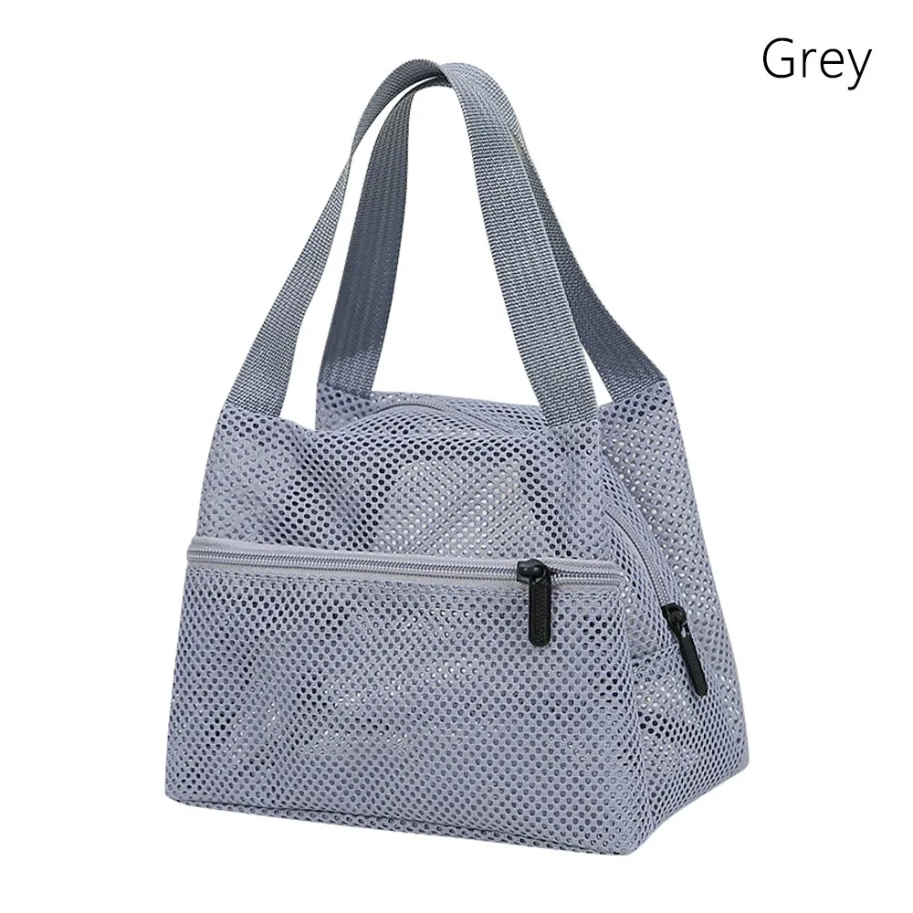 Breathable Mesh Mesh Beach Bag Foldable Large Capacity Makeup Bag Lightweight Quick-Drying Storage Bag