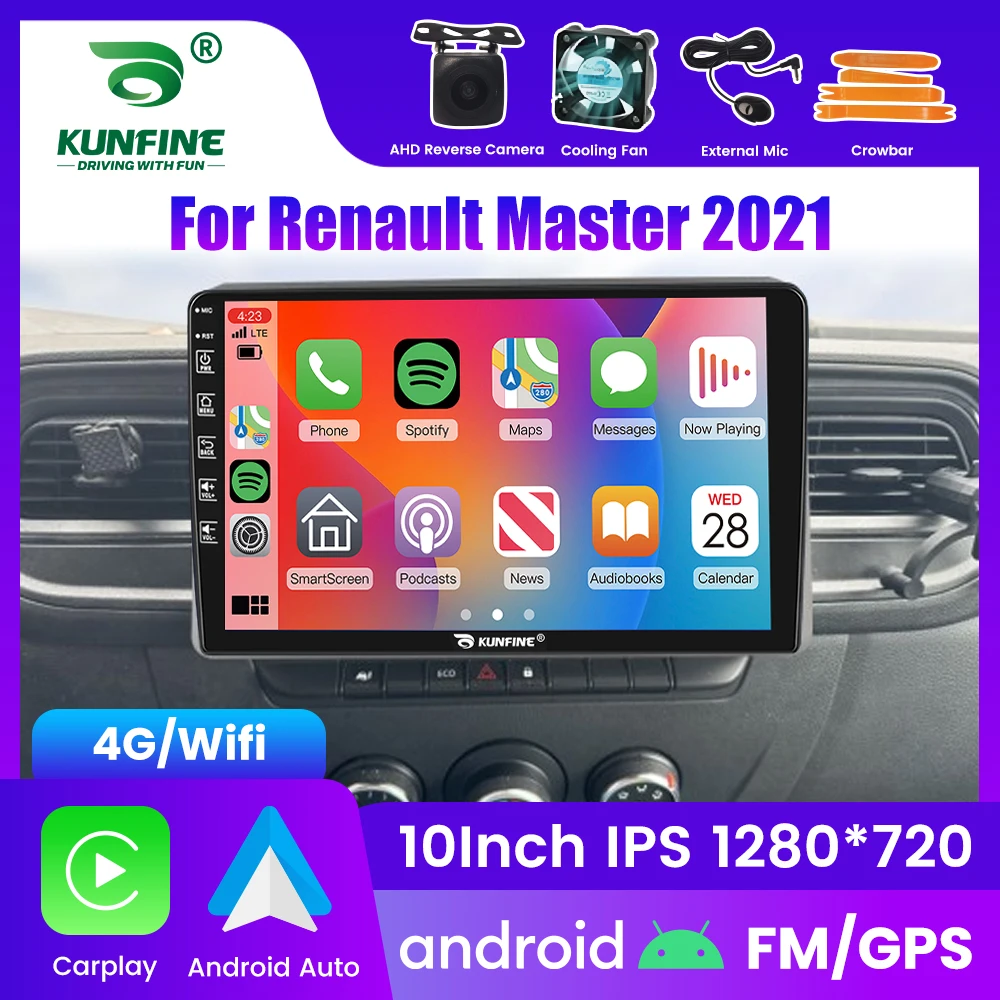 

2Din Android Car Radio For Renault Master 2021 Video Player GPS Navigation Stereo Audio Head Unit Carplay 4G Wifi