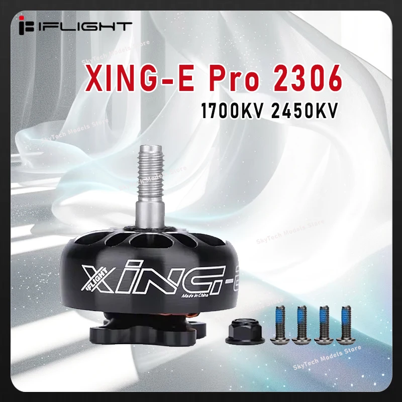 

iFlight XING-E Pro 2306 1700KV 2450KV Integrated Brushless Motor 2~6S Lipo 5mm Steel shaft For 5inch Propeller Quadcopter Drones