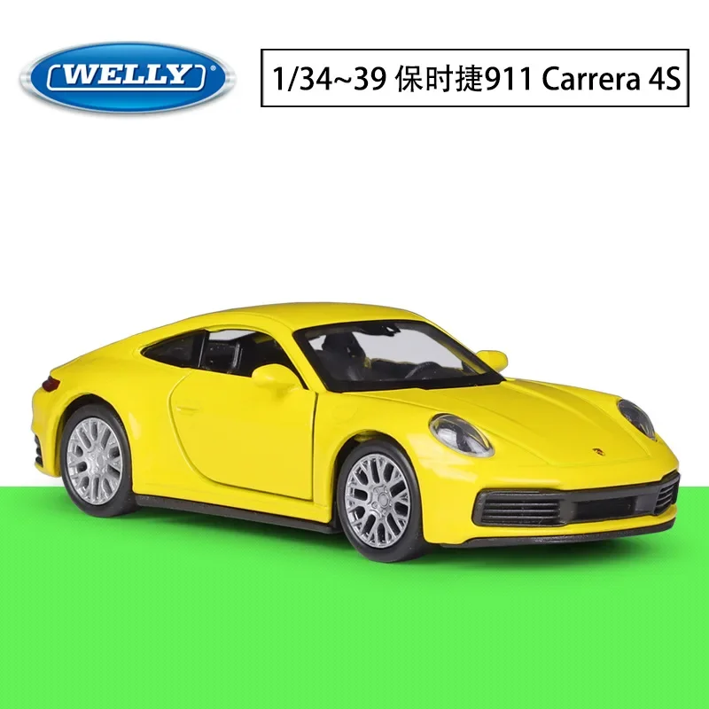 Welly 1:36 Porsche 911 Carrera 4S Simulation Alloy Car Model Recoil Toy