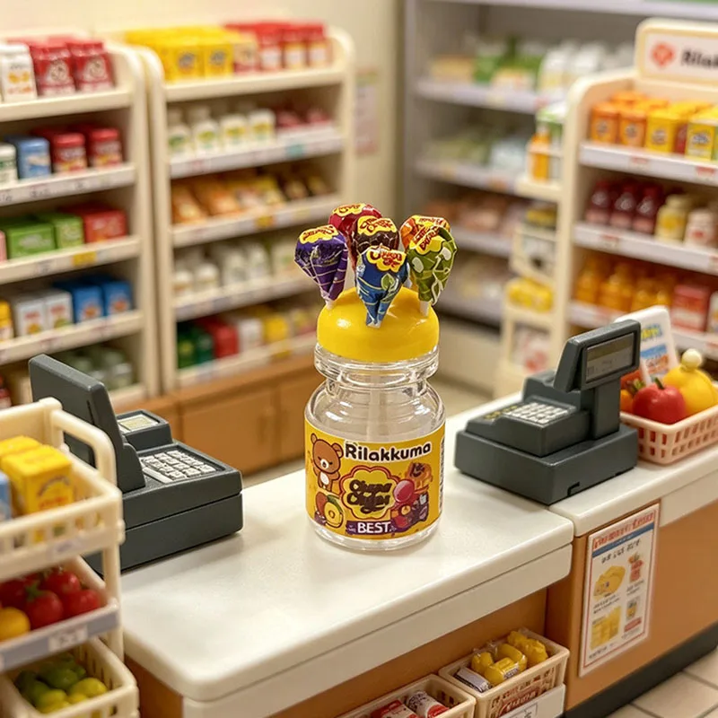 Miniature Mini Simulation Lollipop 1 Bucket Of 10 Candies Toy Home Decoration Ornament For Hobby Collection - view 4