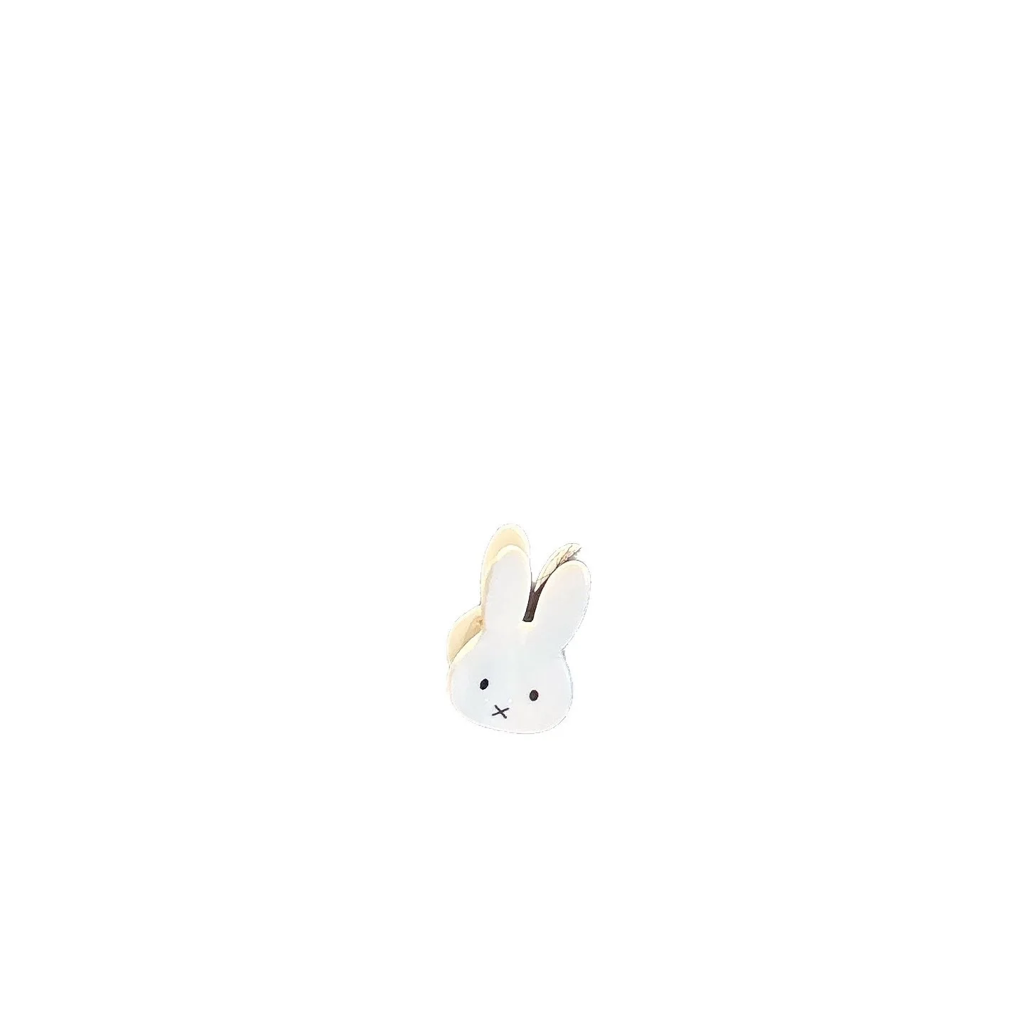 Cute Cartoon White Miffy Rabbit Hair Claw Clip Small Elegant Princess Side Clip Forehead Bangs Hair Clip for Women Kawaii view 5